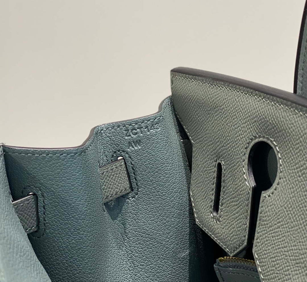 Hermes Birkin Designer Tote Bag Epsom Leather 28370 Almond Green