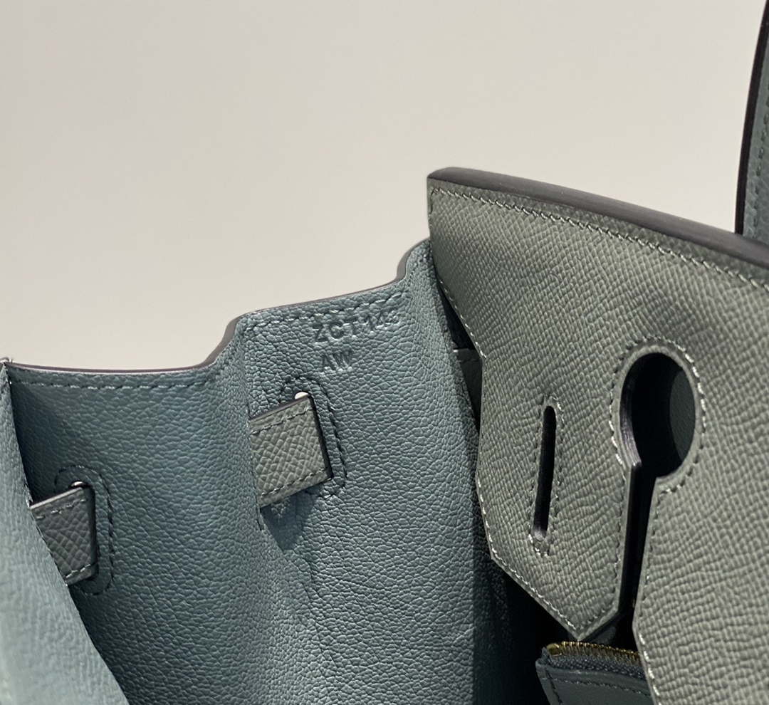 Hermes Birkin Designer Tote Bag Epsom Leather 28370 Almond Green