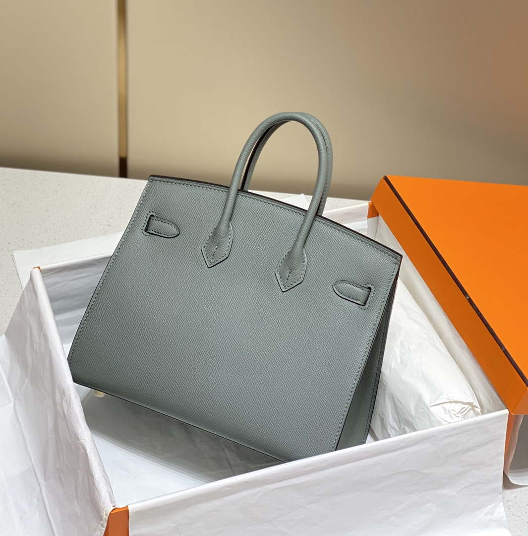 Hermes Birkin Designer Tote Bag Epsom Leather 28370 Almond Green
