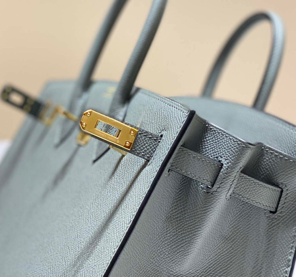 Hermes Birkin Designer Tote Bag Epsom Leather 28370 Almond Green