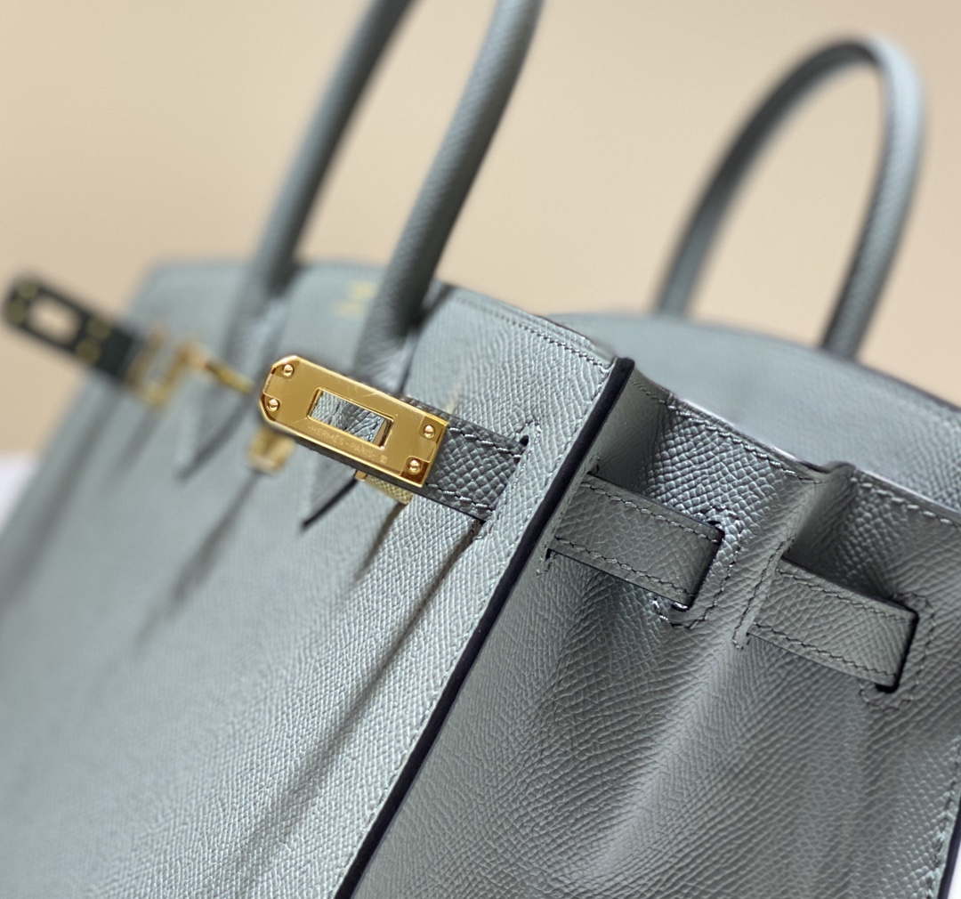 Hermes Birkin Designer Tote Bag Epsom Leather 28370 Almond Green