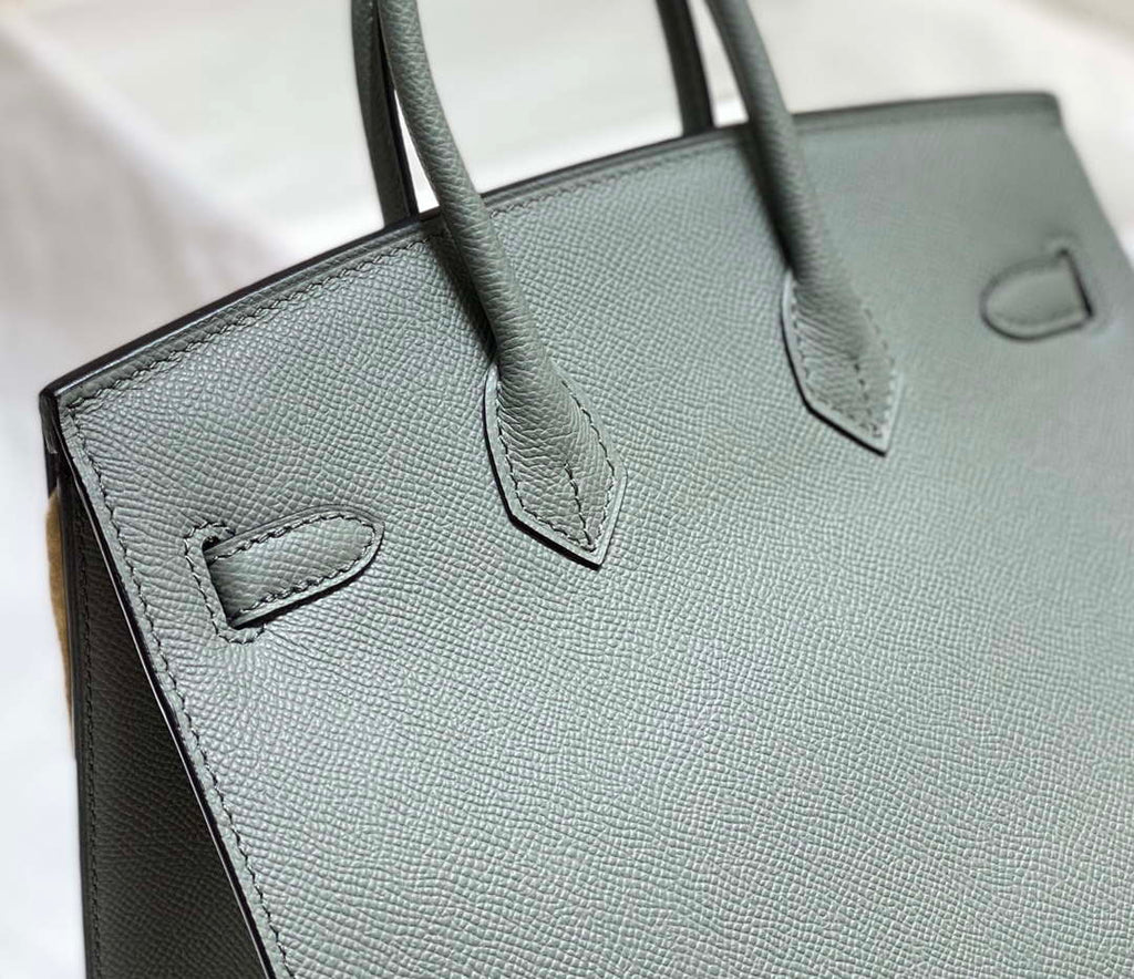 Hermes Birkin Designer Tote Bag Epsom Leather 28370 Almond Green