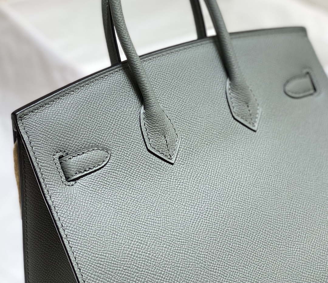 Hermes Birkin Designer Tote Bag Epsom Leather 28370 Almond Green