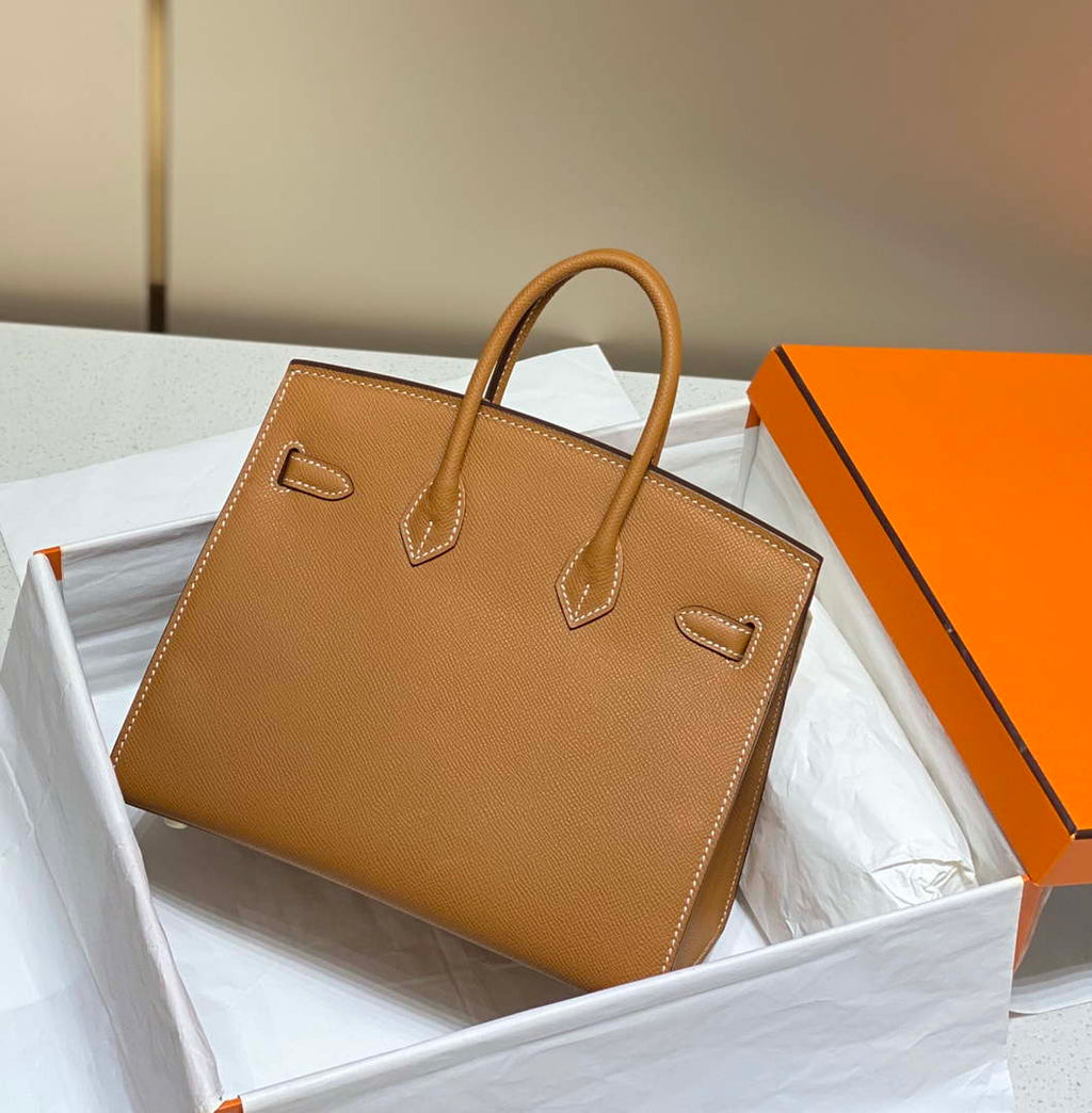 Hermes Birkin Designer Tote Bag Epsom Leather 28371 Golden brown