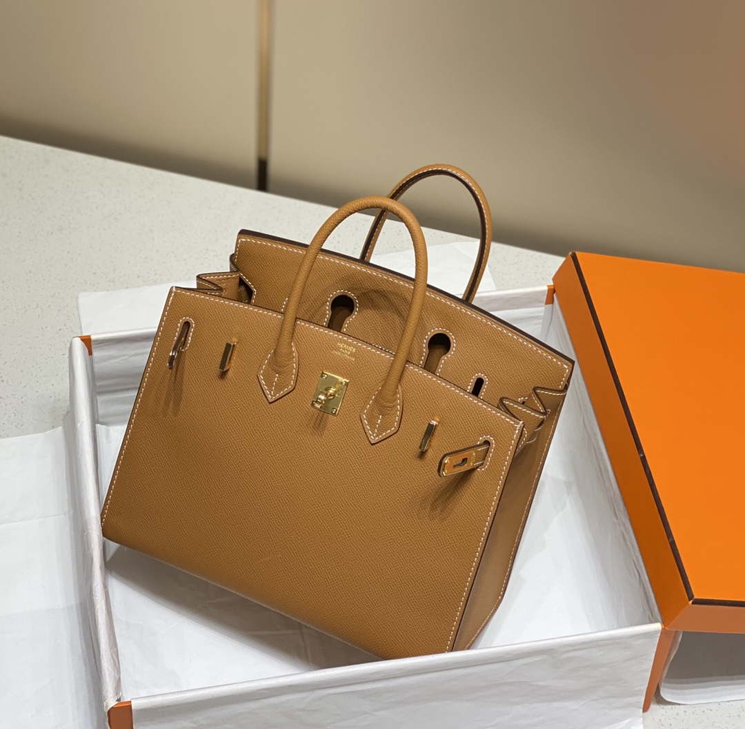 Hermes Birkin Designer Tote Bag Epsom Leather 28371 Golden brown - Gold / 25cm - View 3