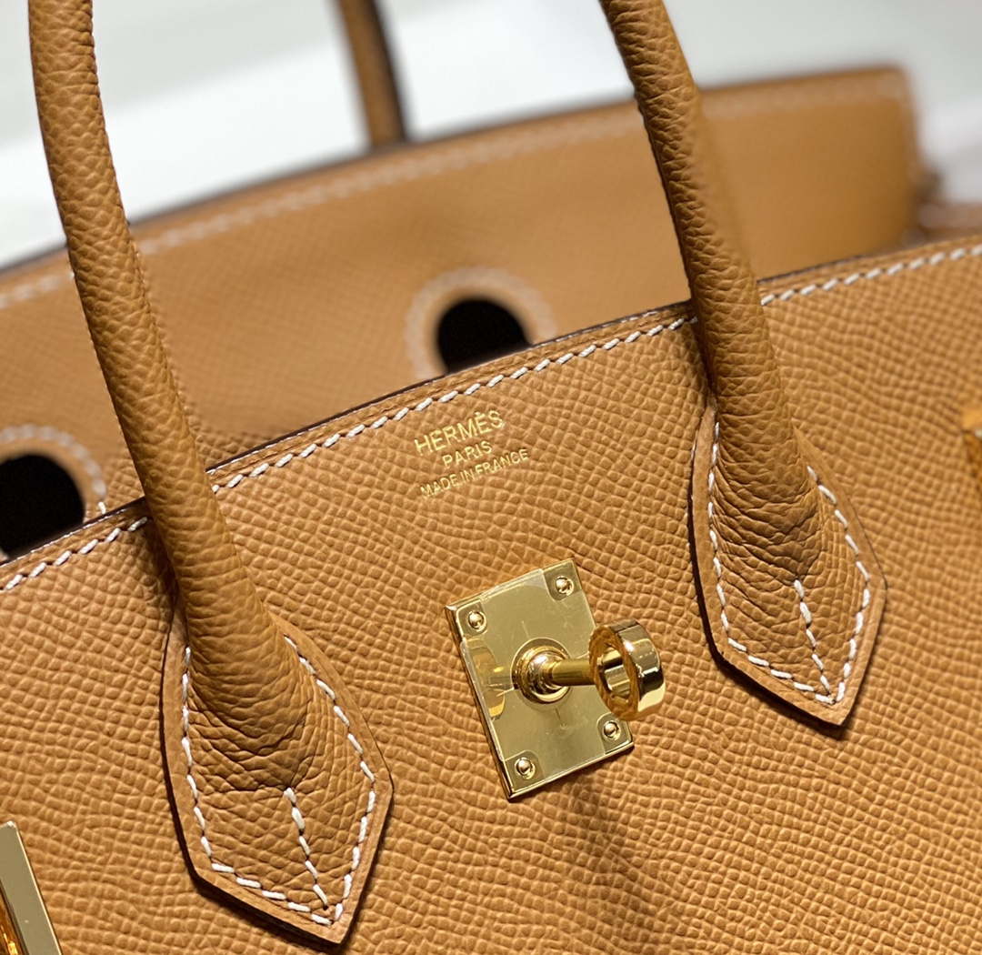 Hermes Birkin Designer Tote Bag Epsom Leather 28371 Golden brown - Gold / 25cm - View 5
