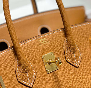 Hermes Birkin Designer Tote Bag Epsom Leather 28371 Golden brown - Gold / 25cm - View 5