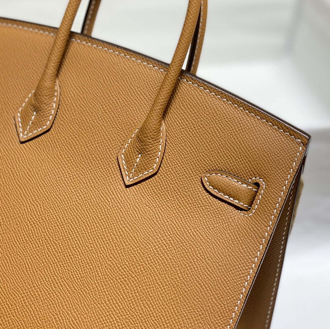 Hermes Birkin Designer Tote Bag Epsom Leather 28371 Golden brown - Gold / 25cm - View 7