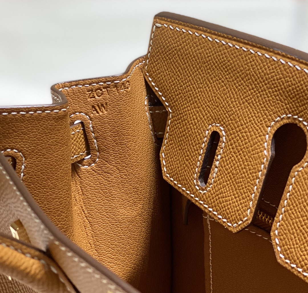 Hermes Birkin Designer Tote Bag Epsom Leather 28371 Golden brown - Gold / 25cm - View 8