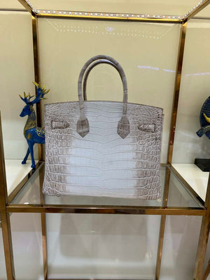 Hermes Birkin Designer Tote Bag Himalaya Crocodile Leather H99820 - Gold / 25cm - View 2
