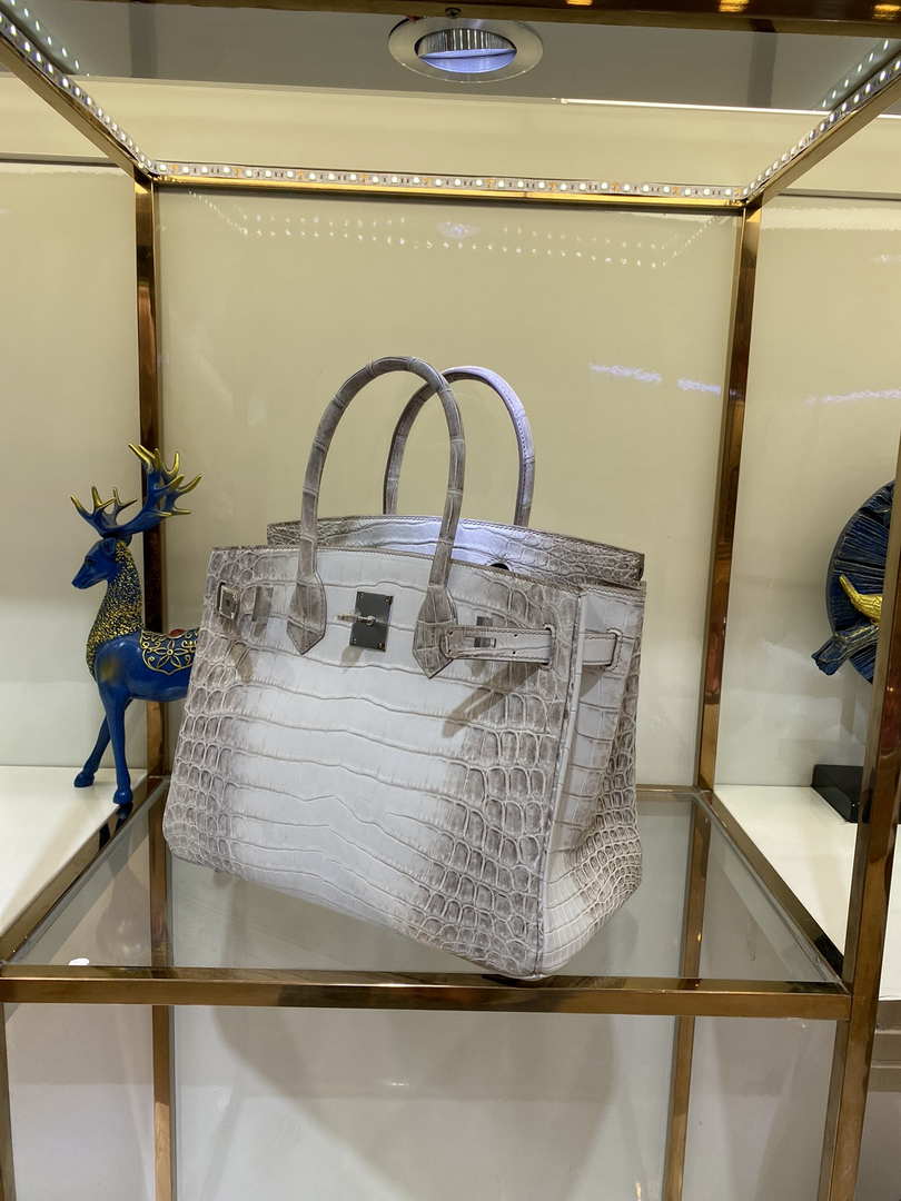 Hermes Birkin Designer Tote Bag Himalaya Crocodile Leather H99820 - Gold / 25cm - View 3