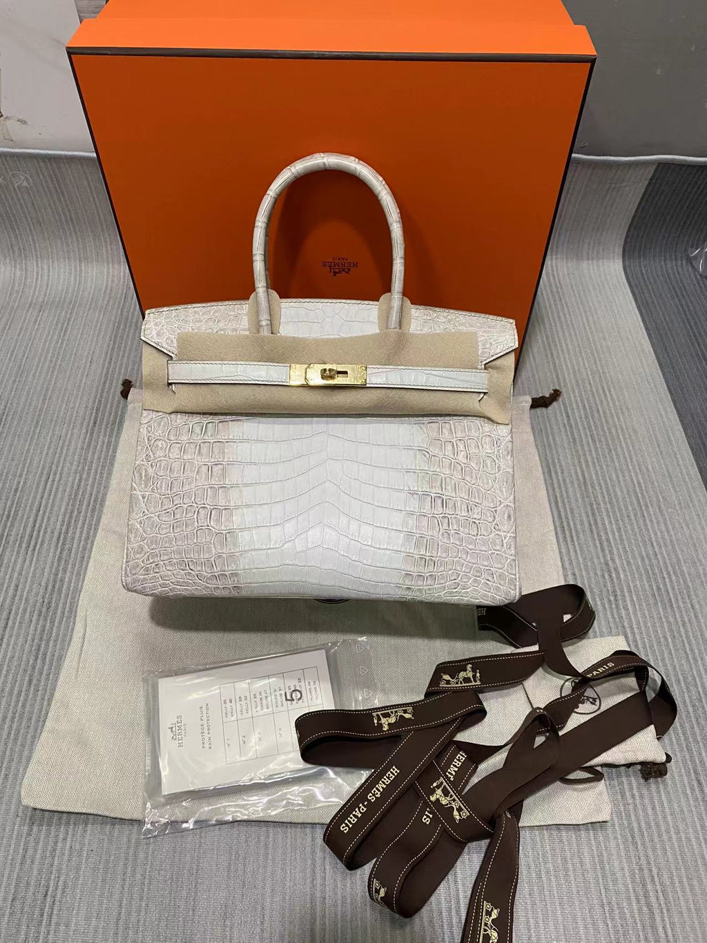 Hermes Birkin Designer Tote Bag Himalaya Crocodile Leather H99820