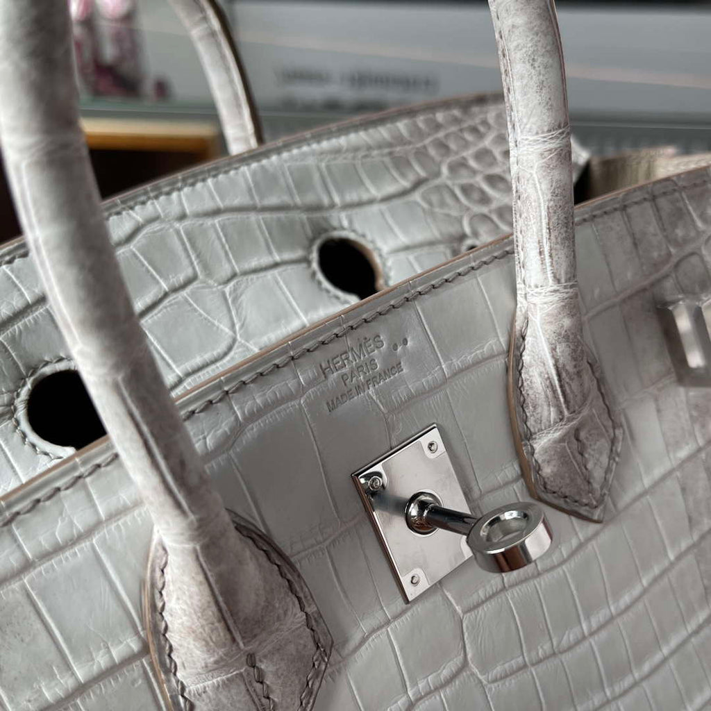 Hermes Birkin Designer Tote Bag Himalaya Crocodile Leather H99820