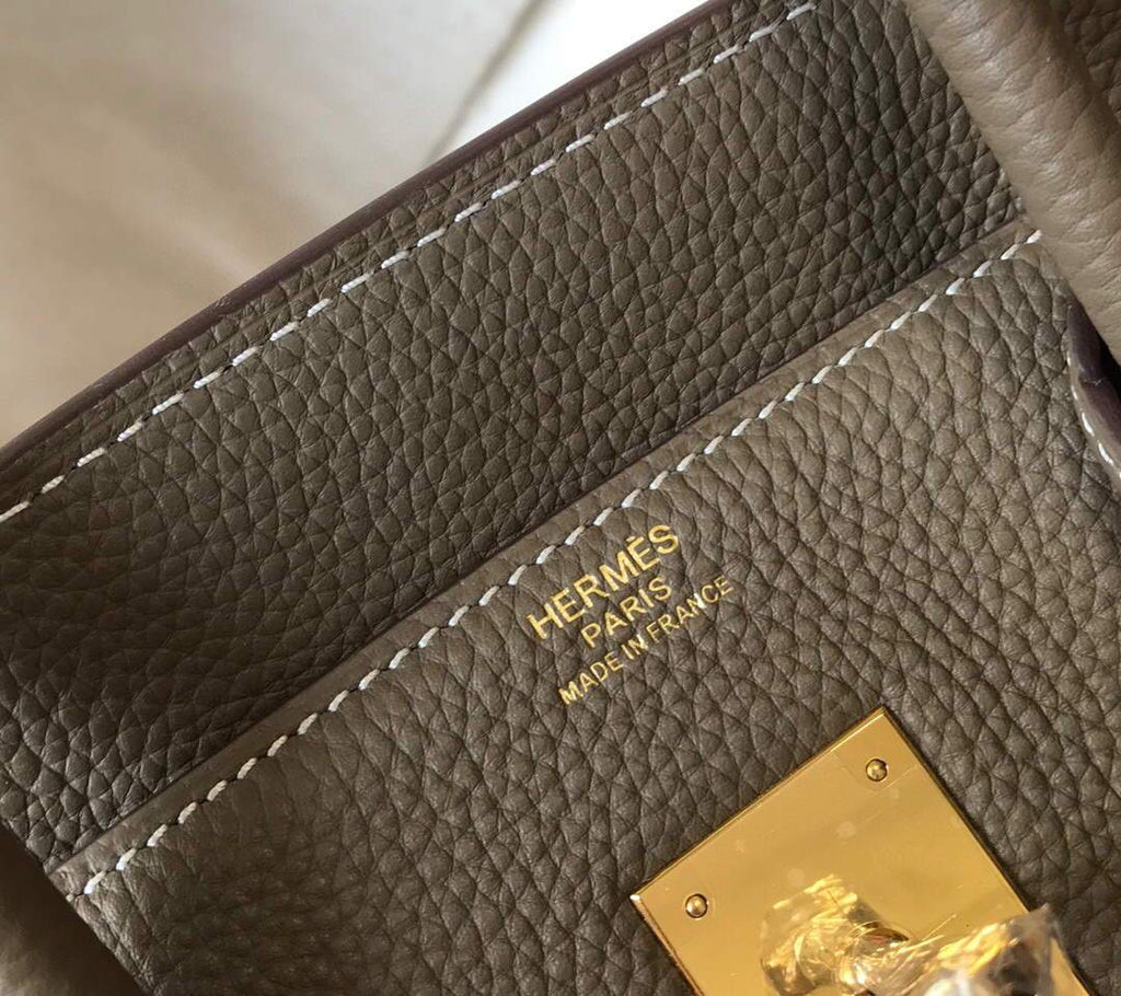 Hermes Birkin Designer Tote Bag Togo Leather 28333 Elephant Grey