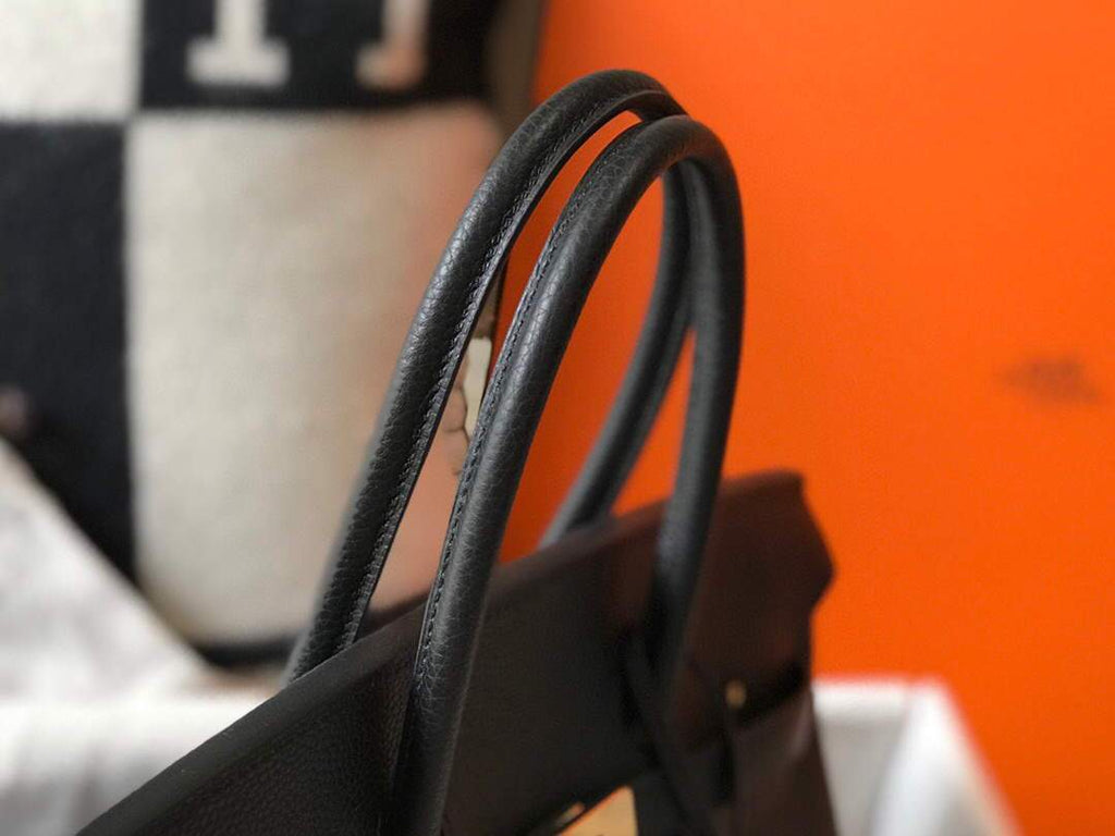 Hermes Birkin Designer Tote Bag Togo Leather 28334 Black