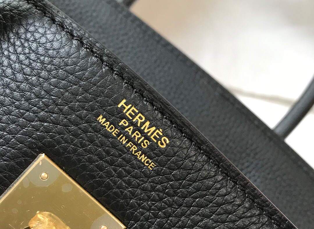 Hermes Birkin Designer Tote Bag Togo Leather 28334 Black