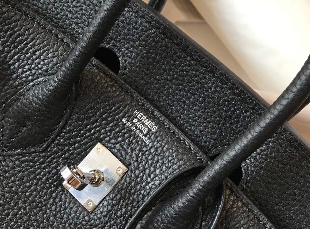 Hermes Birkin Designer Tote Bag Togo Leather 28334 Black