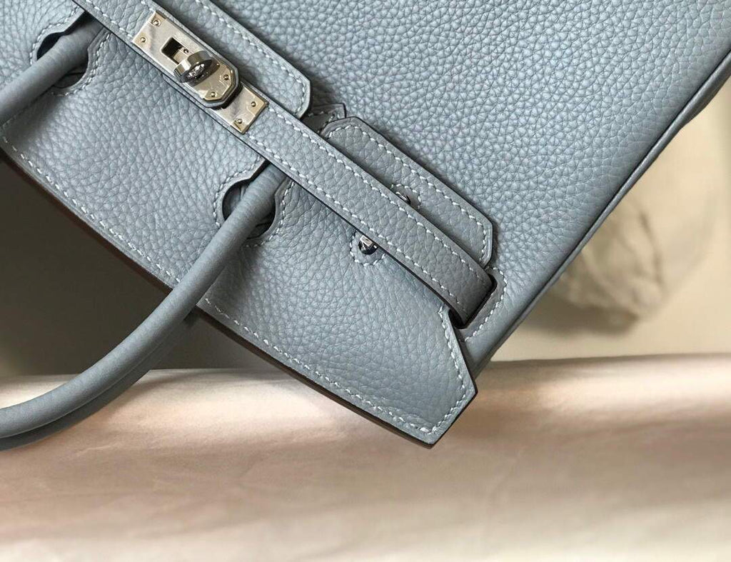 Hermes Birkin Designer Tote Bag Togo Leather 28335 Light Blue