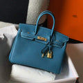 Hermes Birkin Designer Tote Bag Togo Leather 28336 Blue