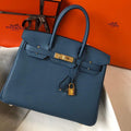 Hermes Birkin Designer Tote Bag Togo Leather 28345 Navy Blue - luxibagsmall