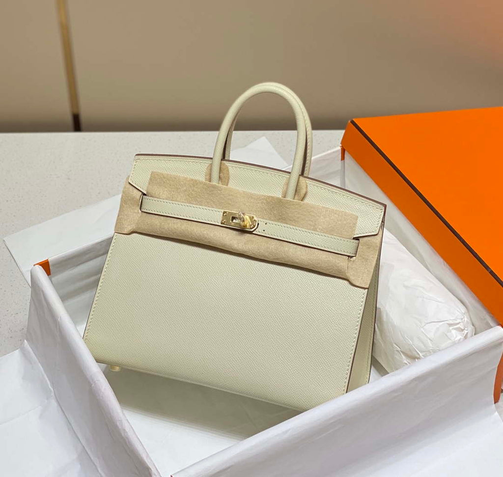 Hermes Birkin Designer Tote Bag Epsom Leather 28388 Milkshake white