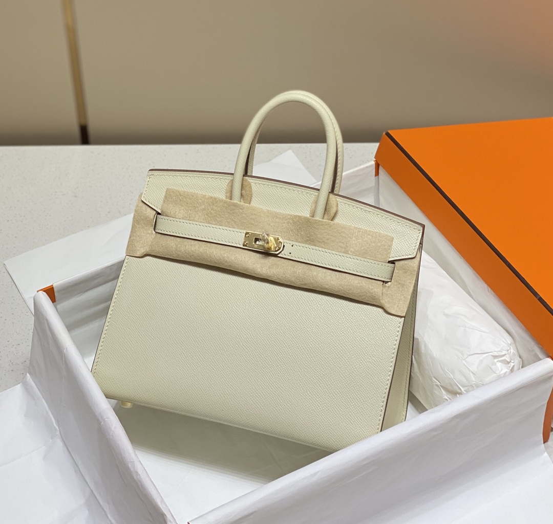 Hermes Birkin Designer Tote Bag Epsom Leather 28388 Milkshake white - Gold / 25cm - View 1