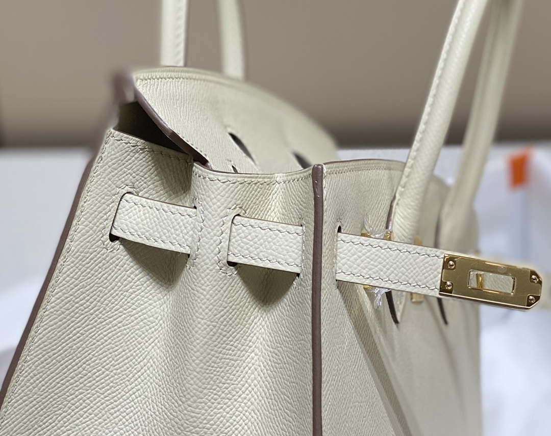 Hermes Birkin Designer Tote Bag Epsom Leather 28388 Milkshake white - Gold / 25cm - View 5