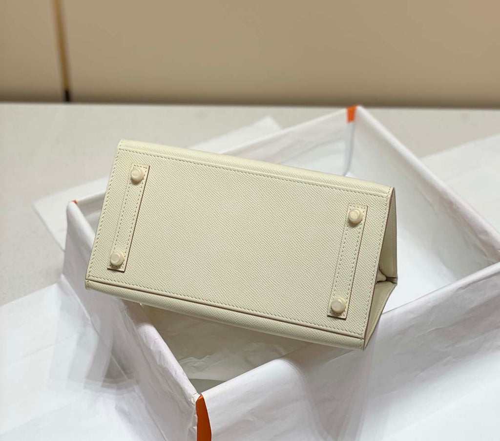 Hermes Birkin Designer Tote Bag Epsom Leather 28388 Milkshake white