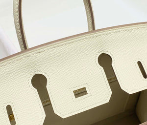 Hermes Birkin Designer Tote Bag Epsom Leather 28388 Milkshake white - Gold / 25cm - View 8