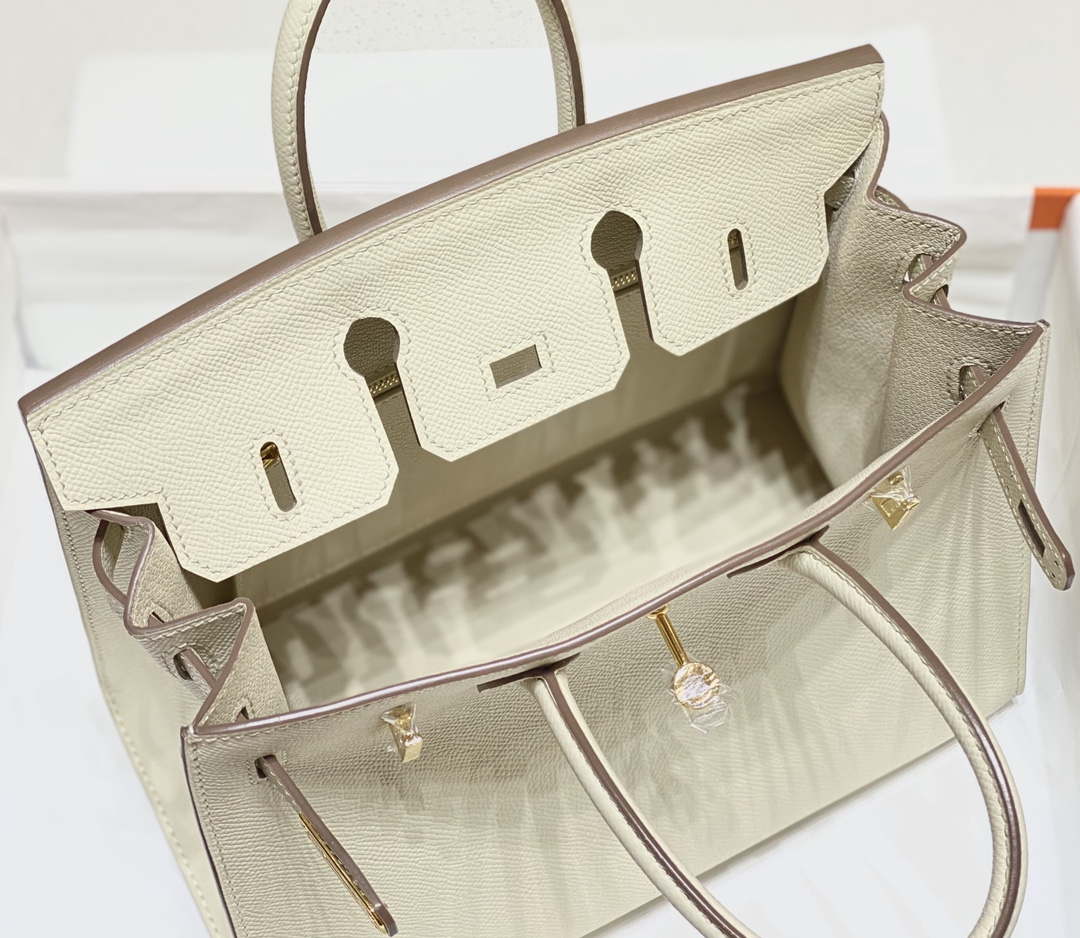 Hermes Birkin Designer Tote Bag Epsom Leather 28388 Milkshake white - Gold / 25cm - View 9