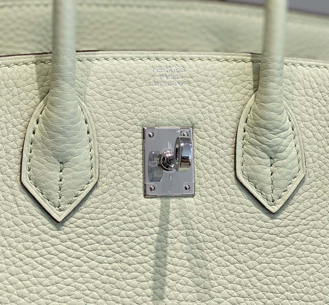 Hermes Birkin Designer Tote Bag Togo Leather 28565 bubble green