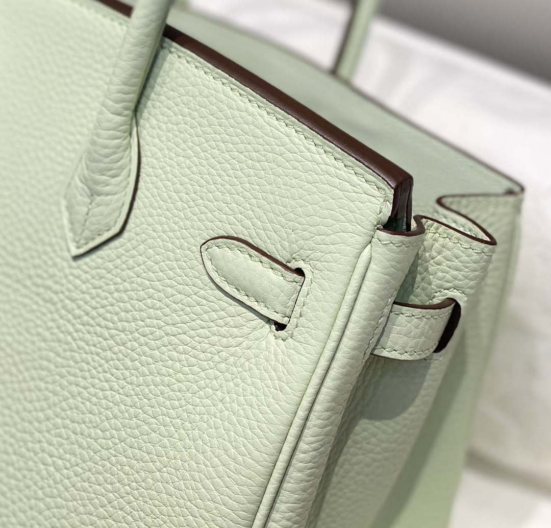 Hermes Birkin Designer Tote Bag Togo Leather 28565 bubble green