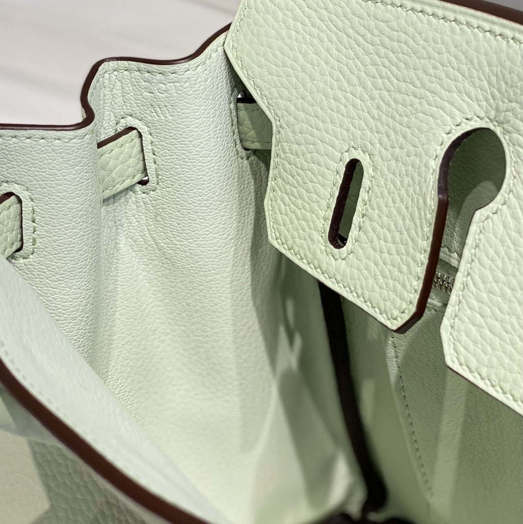 Hermes Birkin Designer Tote Bag Togo Leather 28565 bubble green