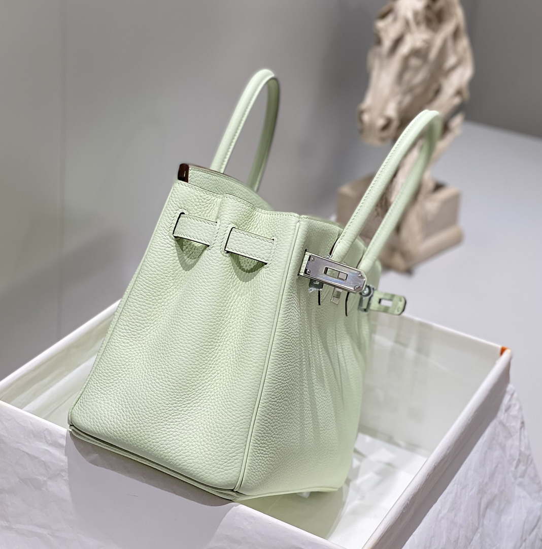 Hermes Birkin Designer Tote Bag Togo Leather 28565 bubble green
