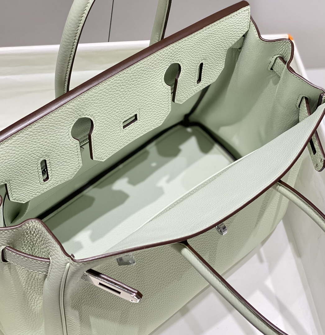 Hermes Birkin Designer Tote Bag Togo Leather 28565 bubble green