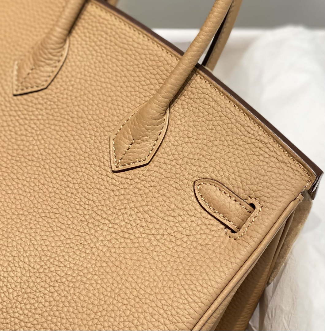 Hermes Birkin Designer Tote Bag Togo Leather 28567 Camel