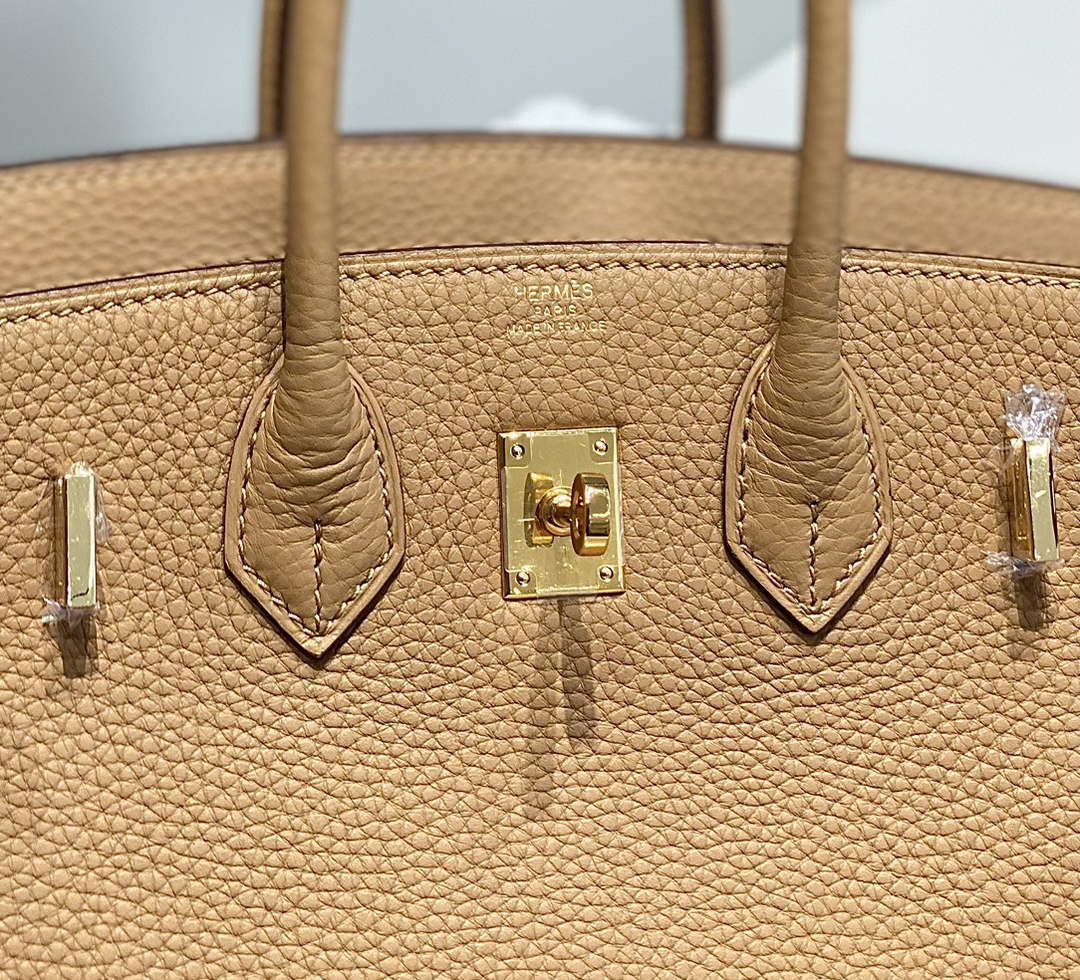 Hermes Birkin Designer Tote Bag Togo Leather 28567 Camel