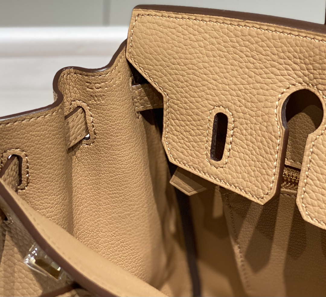 Hermes Birkin Designer Tote Bag Togo Leather 28567 Camel