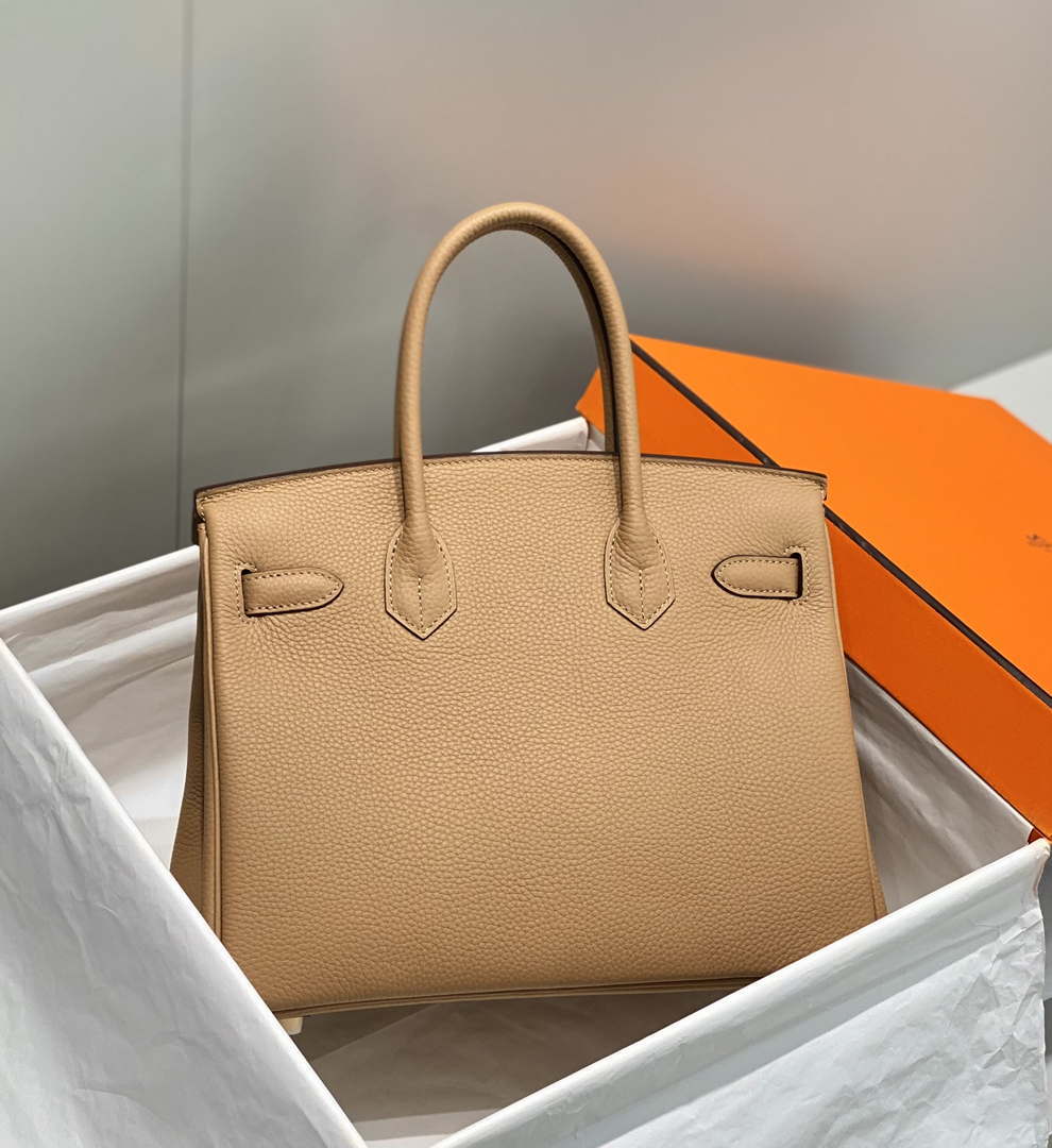 Hermes Birkin Designer Tote Bag Togo Leather 28567 Camel
