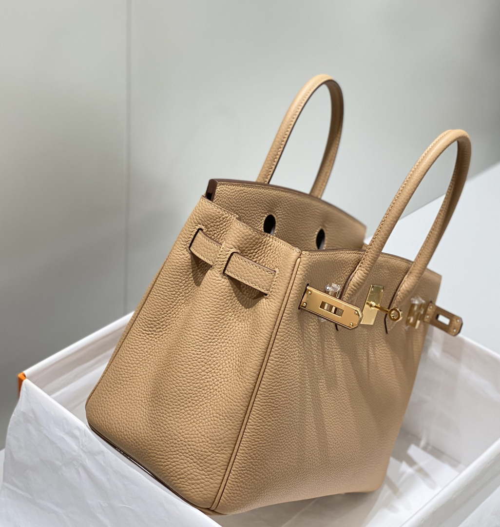 Hermes Birkin Designer Tote Bag Togo Leather 28567 Camel