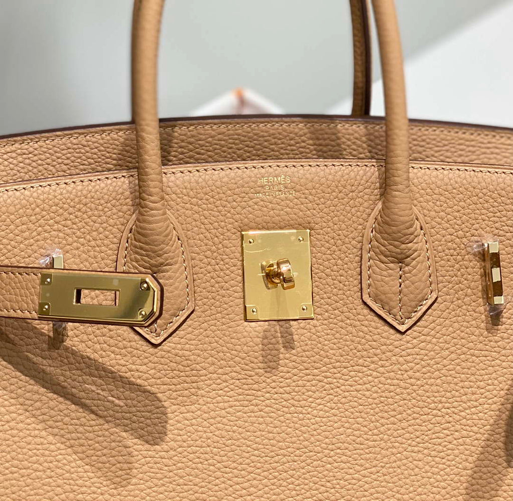 Hermes Birkin Designer Tote Bag Togo Leather 28567 Camel