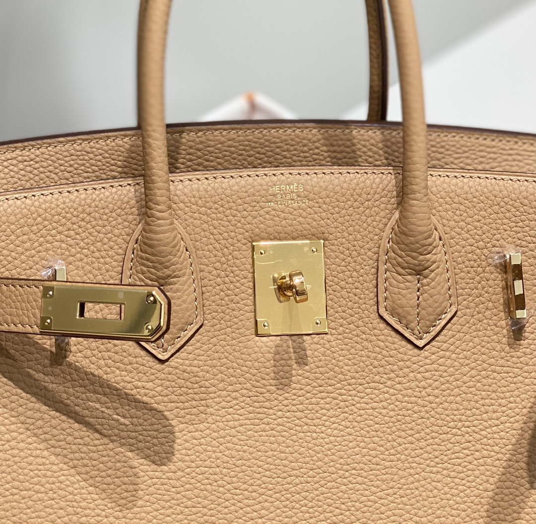 Hermes Birkin Designer Tote Bag Togo Leather 28567 Camel
