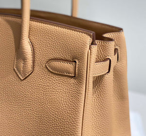 Hermes Birkin Designer Tote Bag Togo Leather 28567 Camel - Gold / 25cm - View 16