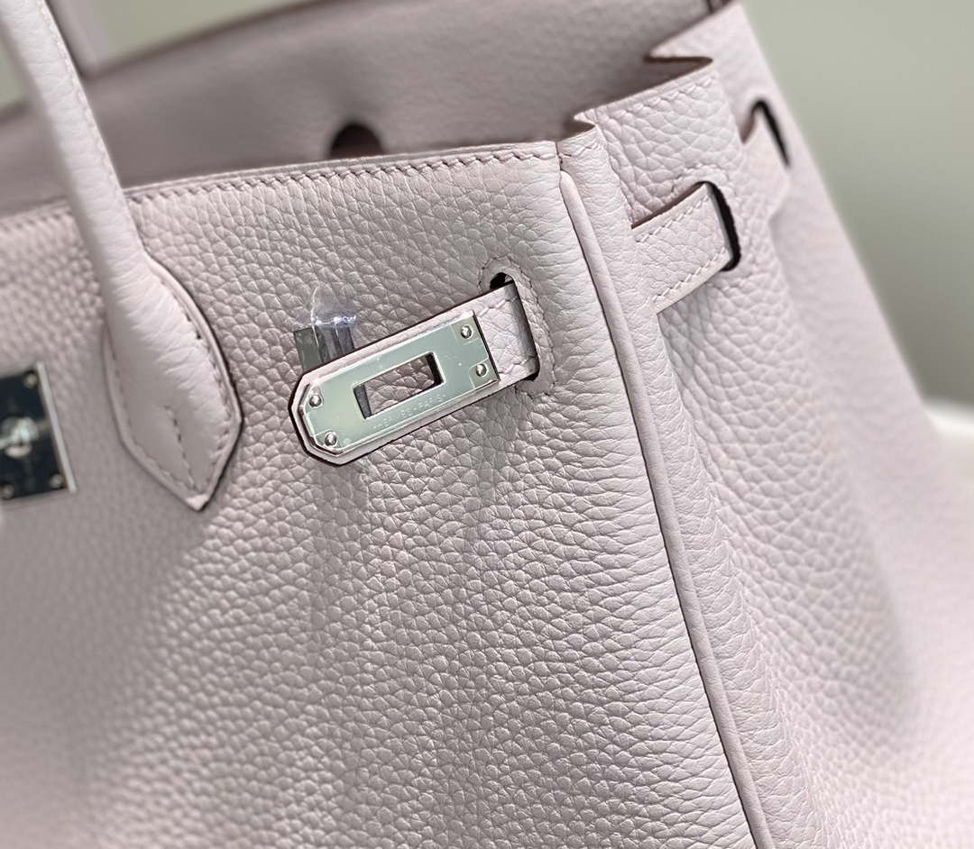 Hermes Birkin Designer Tote Bag Togo Leather 28568 Fantasy purple - Sliver / 25cm - View 7