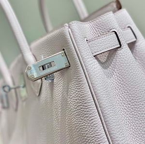 Hermes Birkin Designer Tote Bag Togo Leather 28568 Fantasy purple - Sliver / 25cm - View 16