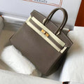 Hermes Birkin Handbags Designer Hermes Bag Epsom Leather 28522 Elephant Grey - Gold / 25cm - View 1