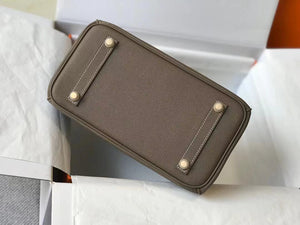 Hermes Birkin Handbags Designer Hermes Bag Epsom Leather 28522 Elephant Grey - Gold / 25cm - View 8