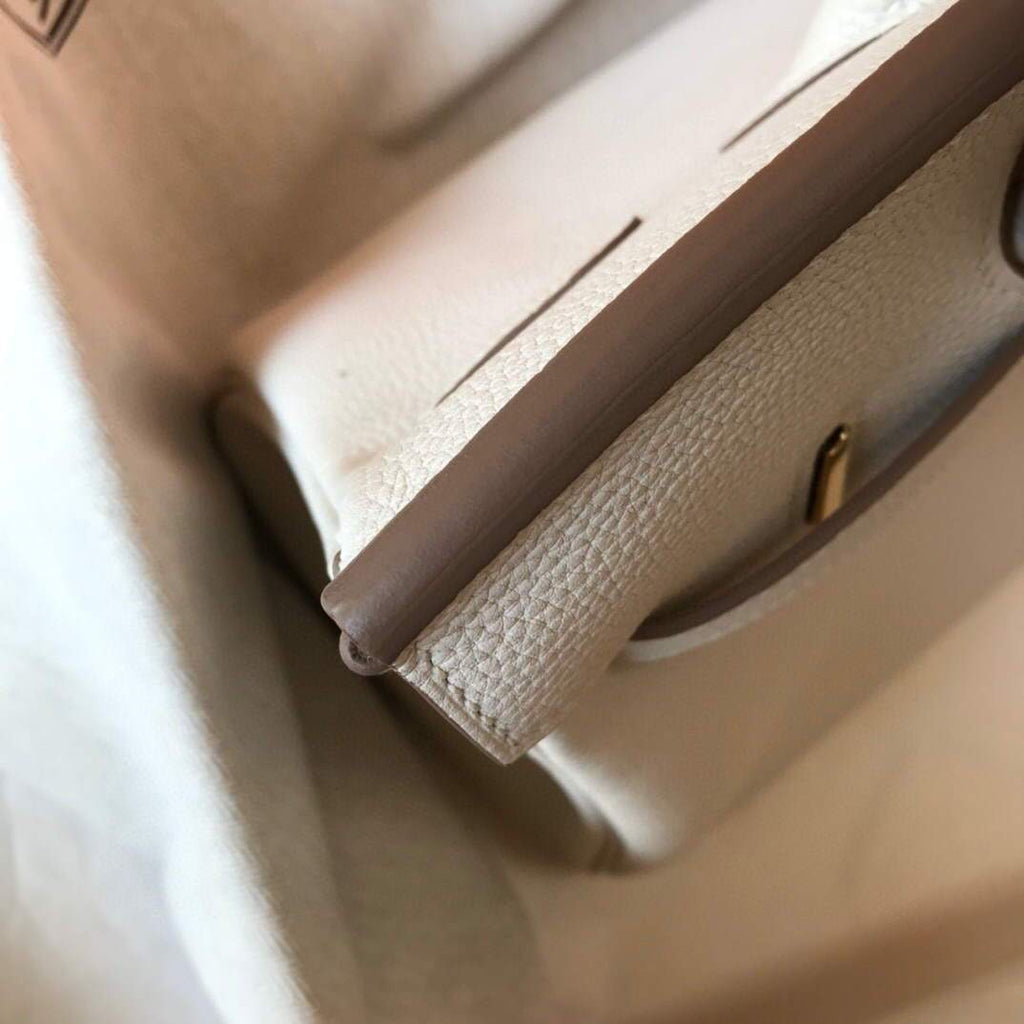 Hermes Birkin Handbags Designer Hermes Tote Bag Togo Leather 28331 White