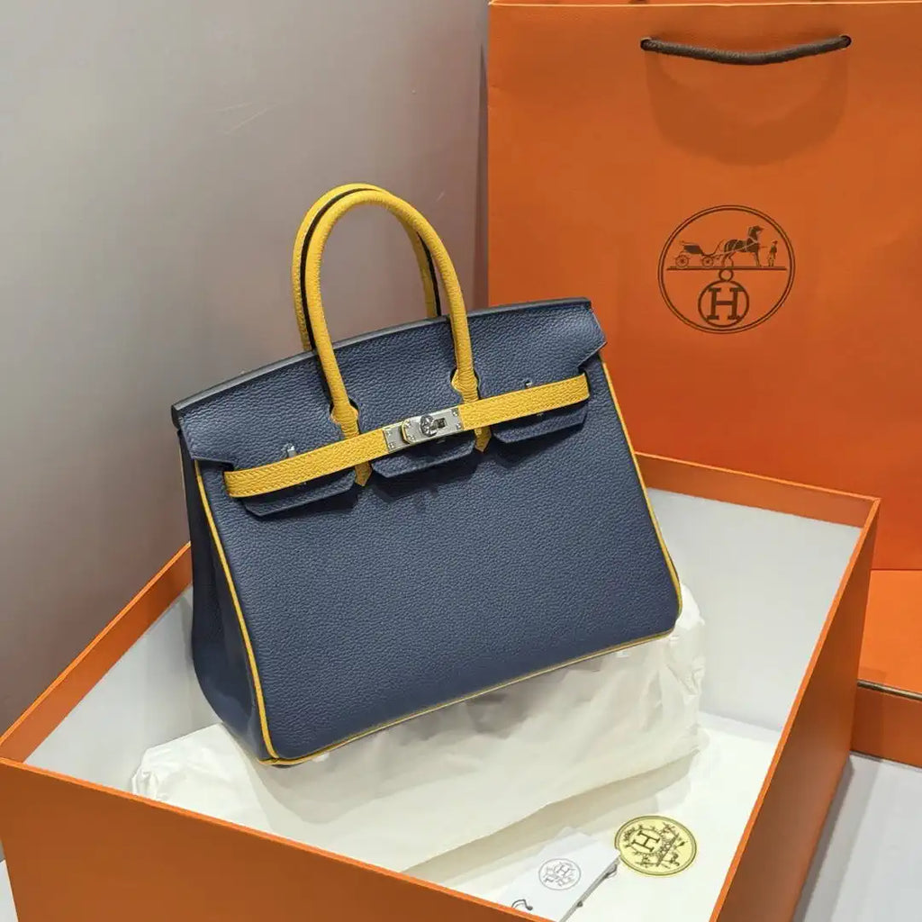 Hermes Birkin Togo Leahter Bag H92115 Navy Blue