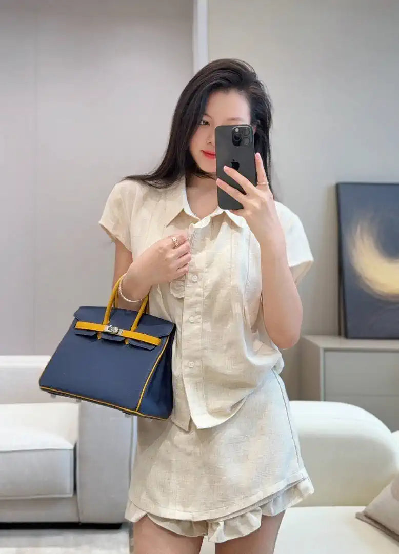 Hermes Birkin Togo Leahter Bag H92115 Navy Blue